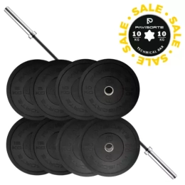 TECHNICAL BAR SZTANGA + ZESTAW 100KG BUMPERY ST KLASA B